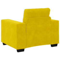 Sofa Fotel Żółty 59 cm Aksamit