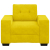 Sofa Fotel Żółty 59 cm Aksamit