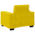Sofa Fotel Żółty 59 cm Aksamit