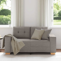 Sofa dwuosobowa, taupe, 120 cm, tkanina