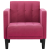 Sofa Fotel z Podłokietnikami Wino Czerwone 53 cm Aksamit