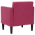 Sofa Fotel z Podłokietnikami Wino Czerwone 53 cm Aksamit