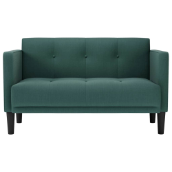 Sofa dwuosobowa Ciemnozielona 111 cm Tkanina