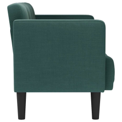 Sofa dwuosobowa Ciemnozielona 111 cm Tkanina