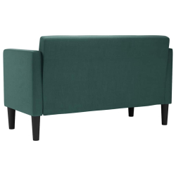 Sofa dwuosobowa Ciemnozielona 111 cm Tkanina