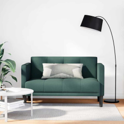 Sofa dwuosobowa Ciemnozielona 111 cm Tkanina