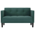 Sofa dwuosobowa Ciemnozielona 111 cm Tkanina