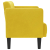 Sofa dwuosobowa żółta 111 cm aksamitna