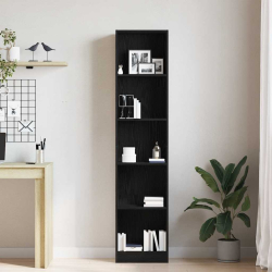 Regał biblioteczny Czarny Dąb 40x24x176 cm Drewno klejone