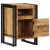 Szafka nocna, 40x40x59 cm, lite surowe drewno mango