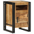 Szafka nocna, 40x40x59 cm, lite surowe drewno mango