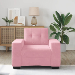 Sofa Fotel Różowy 59 cm Aksamit