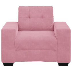 Sofa Fotel Różowy 59 cm Aksamit