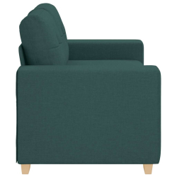 Sofa dwuosobowa, ciemnozielona, 120 cm, tkanina
