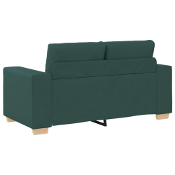 Sofa dwuosobowa, ciemnozielona, 120 cm, tkanina