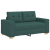 Sofa dwuosobowa, ciemnozielona, 120 cm, tkanina