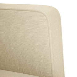 Sofa Fotel z Podłokietnikami Kremowy 53 cm Tkanina