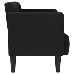 Sofa dwuosobowa czarna 111 cm Tkanina