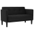 Sofa dwuosobowa czarna 111 cm Tkanina