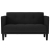 Sofa dwuosobowa czarna 111 cm Tkanina