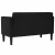 Sofa dwuosobowa czarna 111 cm Tkanina