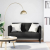 Sofa dwuosobowa czarna 111 cm Tkanina