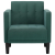 Sofa Fotel z Podłokietnikami Ciemnozielony 53 cm Aksamit
