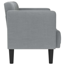Sofa dwuosobowa Jasnoszara 111 cm Tkanina