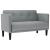 Sofa dwuosobowa Jasnoszara 111 cm Tkanina