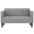 Sofa dwuosobowa Jasnoszara 111 cm Tkanina