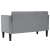Sofa dwuosobowa Jasnoszara 111 cm Tkanina