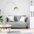 Sofa dwuosobowa Jasnoszara 111 cm Tkanina