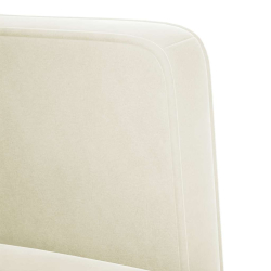 Sofa dwuosobowa kremowa 111 cm aksamitna