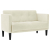 Sofa dwuosobowa kremowa 111 cm aksamitna