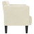 Sofa dwuosobowa kremowa 111 cm aksamitna