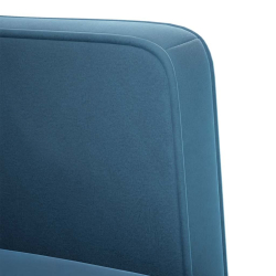 Sofa dwuosobowa niebieska 111 cm aksamitna