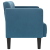 Sofa dwuosobowa niebieska 111 cm aksamitna