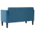 Sofa dwuosobowa niebieska 111 cm aksamitna