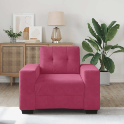Sofa Fotel Wino Czerwone 59 cm Aksamit