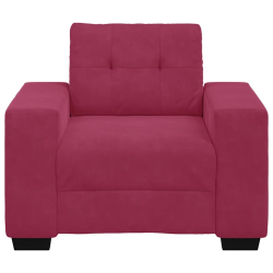 Sofa Fotel Wino Czerwone 59 cm Aksamit