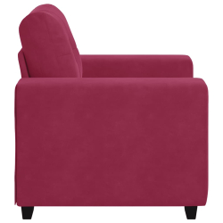 Sofa Fotel Wino Czerwone 59 cm Aksamit