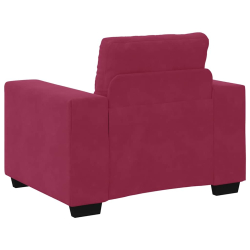 Sofa Fotel Wino Czerwone 59 cm Aksamit