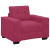 Sofa Fotel Wino Czerwone 59 cm Aksamit