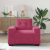 Sofa Fotel Wino Czerwone 59 cm Aksamit