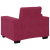 Sofa Fotel Wino Czerwone 59 cm Aksamit