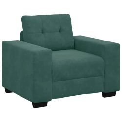 Sofa Fotel Ciemnozielony 59 cm Aksamit