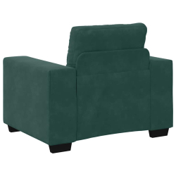 Sofa Fotel Ciemnozielony 59 cm Aksamit
