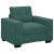 Sofa Fotel Ciemnozielony 59 cm Aksamit