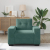 Sofa Fotel Ciemnozielony 59 cm Aksamit