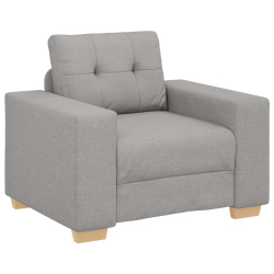 Sofa Fotel, szary chmurowy, 59 cm, obity tkaniną